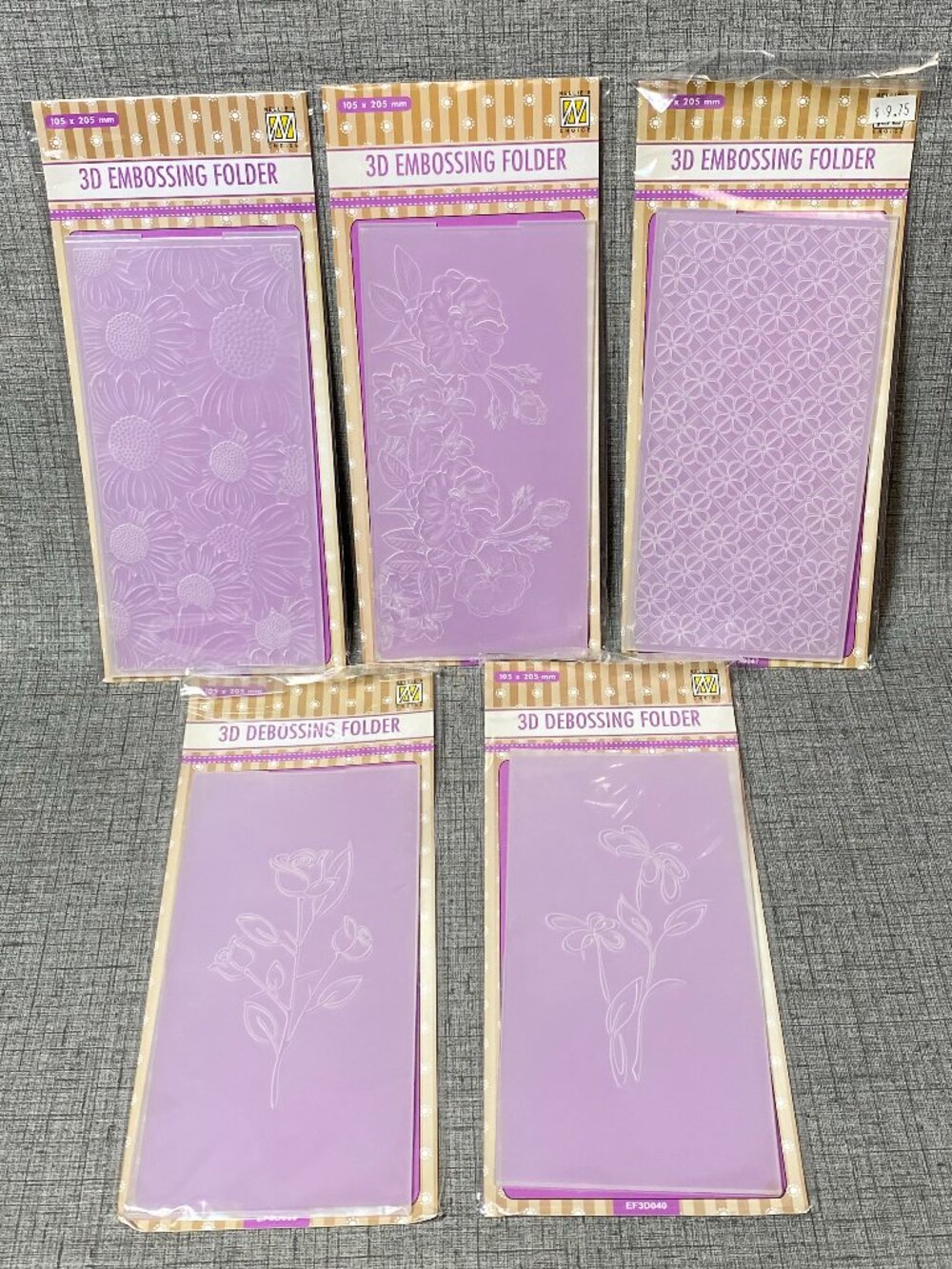NIP Crafter's Embossing Folders Lot of 5